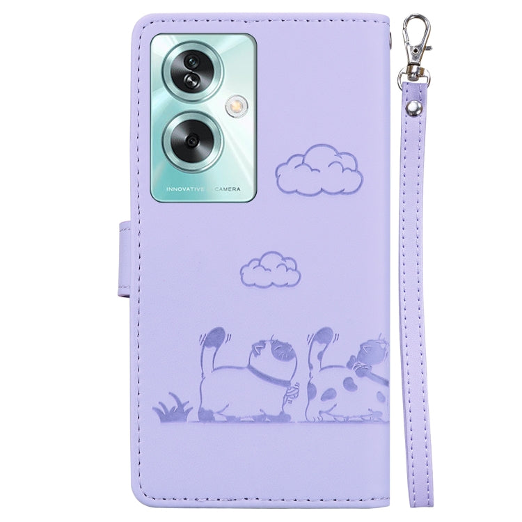 For OnePlus Nord N30 SE Cute Cats RFID Leather Phone Case