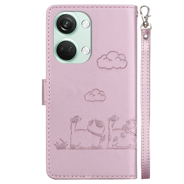 For OnePlus Nord 3 Cute Cats RFID Leather Phone Case