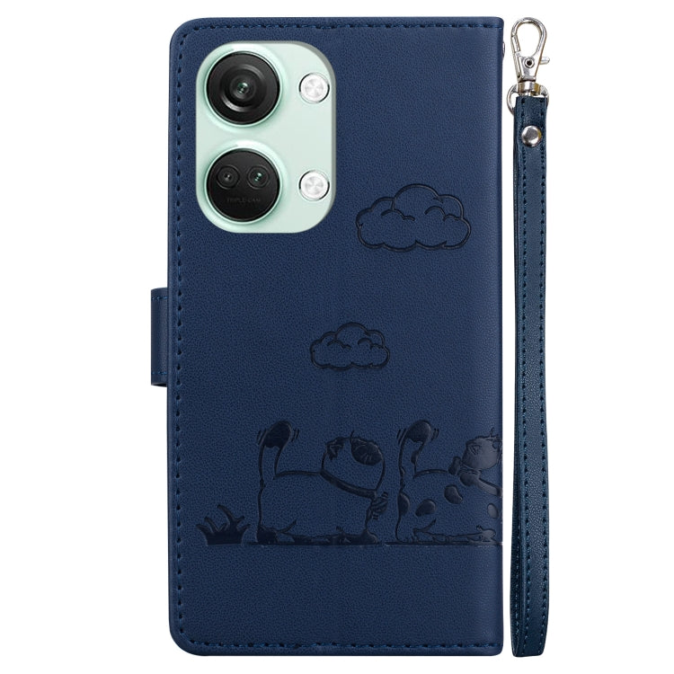 For OnePlus Nord 3 Cute Cats RFID Leather Phone Case