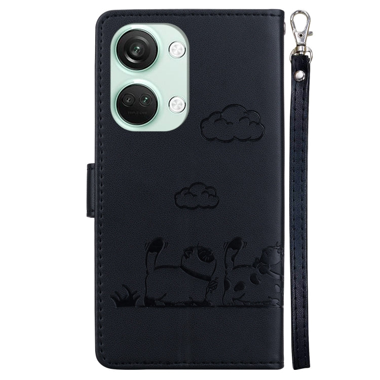 For OnePlus Nord 3 Cute Cats RFID Leather Phone Case