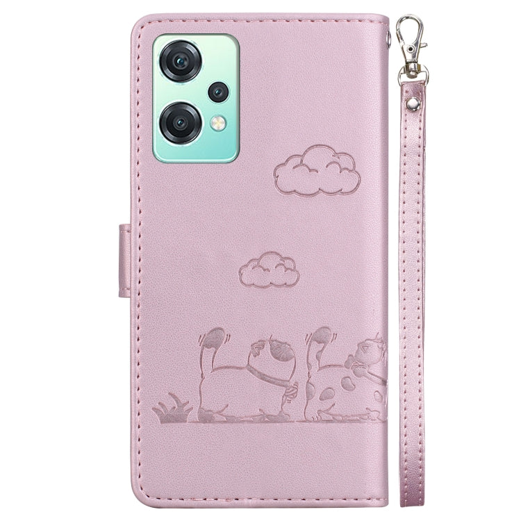For OnePlus Nord CE 2 Lite 5G Cute Cats RFID Leather Phone Case