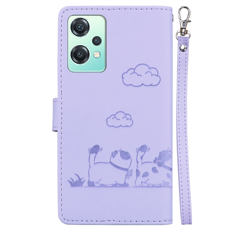 For OnePlus Nord CE 2 Lite 5G Cute Cats RFID Leather Phone Case