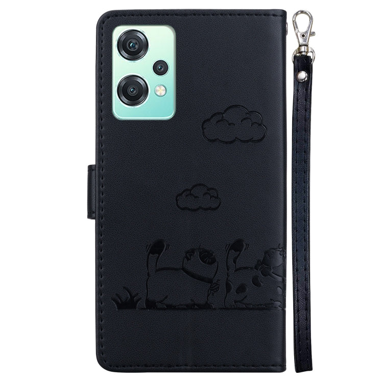 For OnePlus Nord CE 2 Lite 5G Cute Cats RFID Leather Phone Case