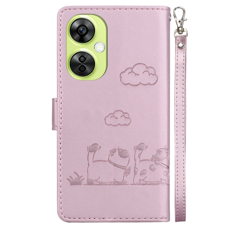 For OnePlus Nord CE 3 Lite Cute Cats RFID Leather Phone Case