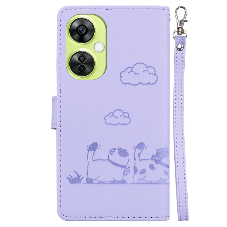 For OnePlus Nord CE 3 Lite Cute Cats RFID Leather Phone Case