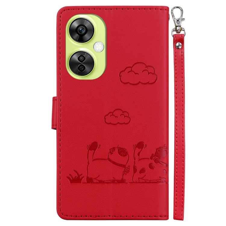 For OnePlus Nord CE 3 Lite Cute Cats RFID Leather Phone Case