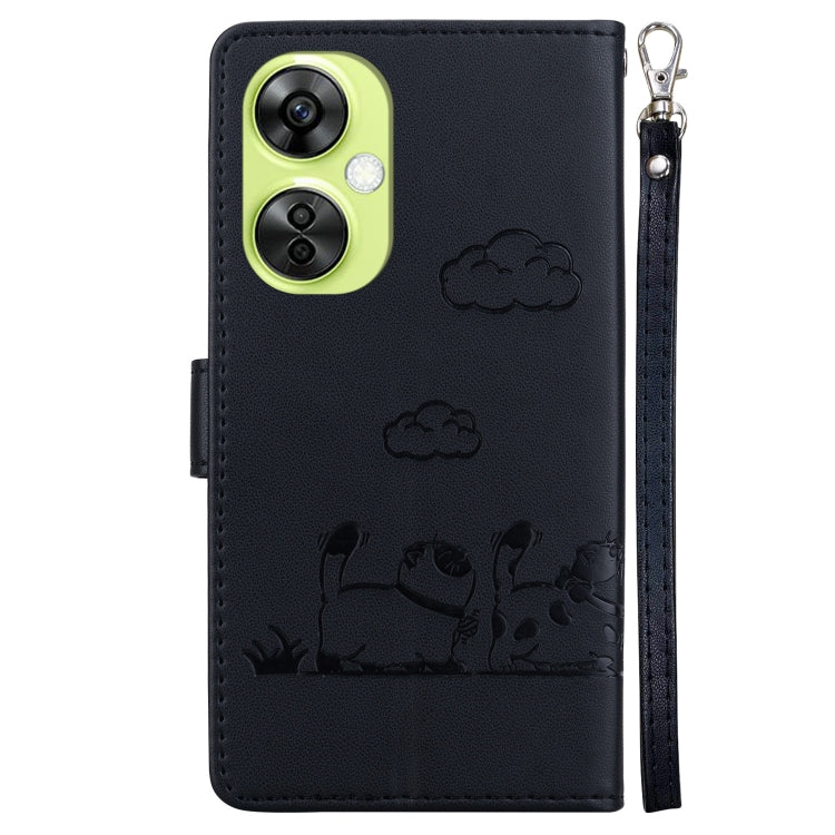 For OnePlus Nord CE 3 Lite Cute Cats RFID Leather Phone Case
