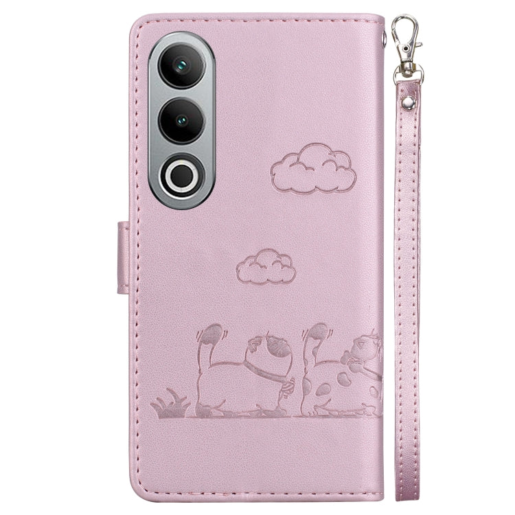 For OnePlus Nord CE4 5G Cute Cats RFID Leather Phone Case