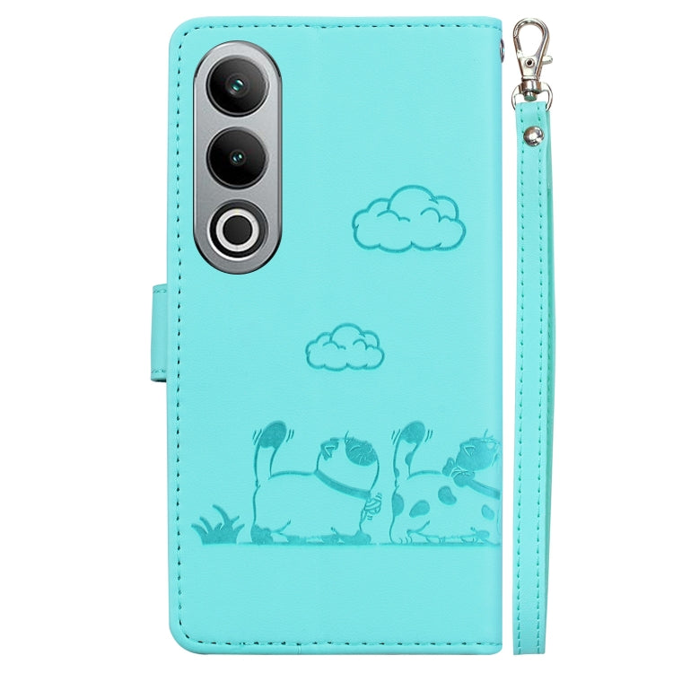 For OnePlus Nord CE4 5G Cute Cats RFID Leather Phone Case