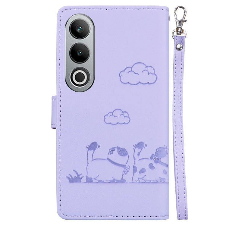 For OnePlus Nord CE4 5G Cute Cats RFID Leather Phone Case