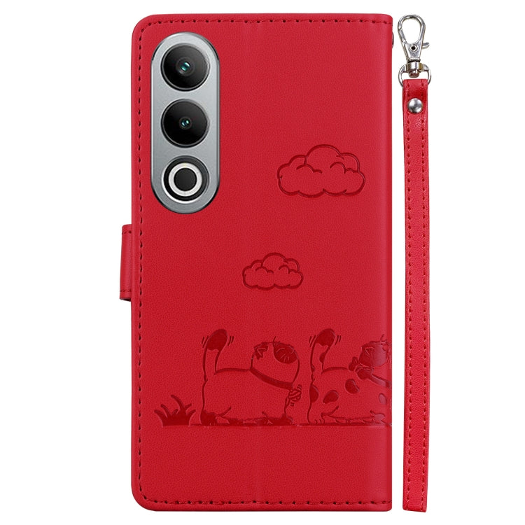 For OnePlus Nord CE4 5G Cute Cats RFID Leather Phone Case
