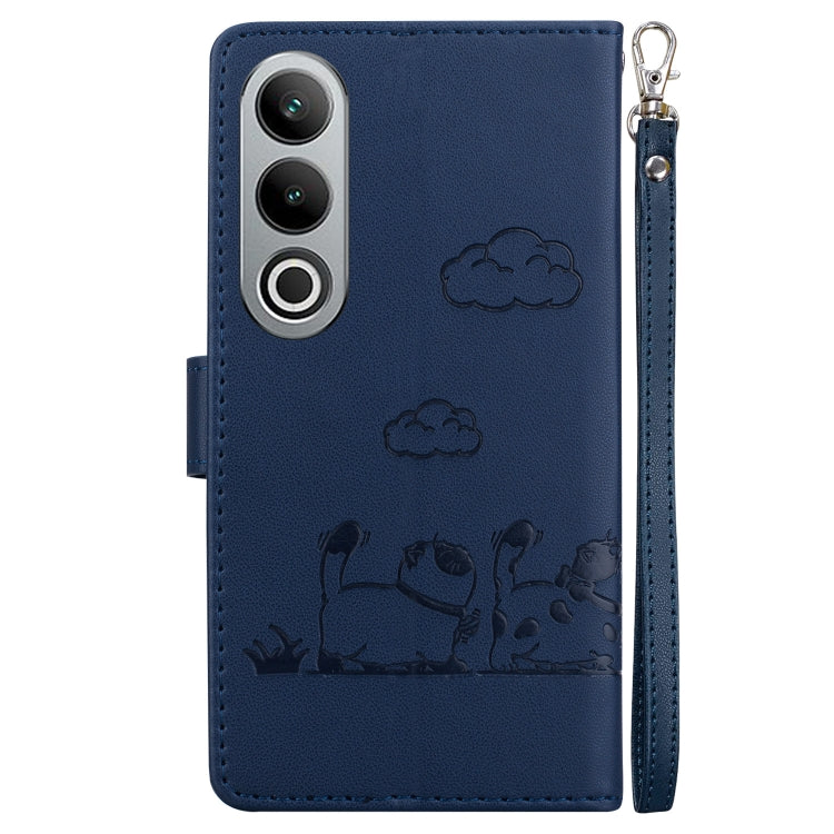 For OnePlus Nord CE4 5G Cute Cats RFID Leather Phone Case
