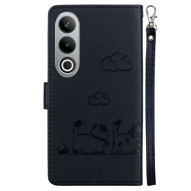 For OnePlus Nord CE4 5G Cute Cats RFID Leather Phone Case
