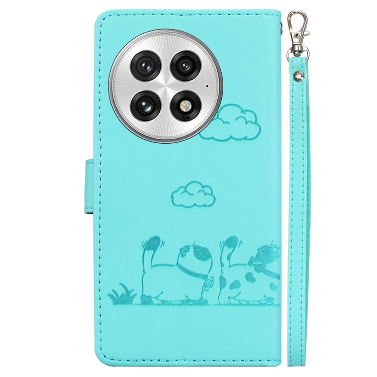 For OnePlus 13 Cute Cats RFID Leather Phone Case