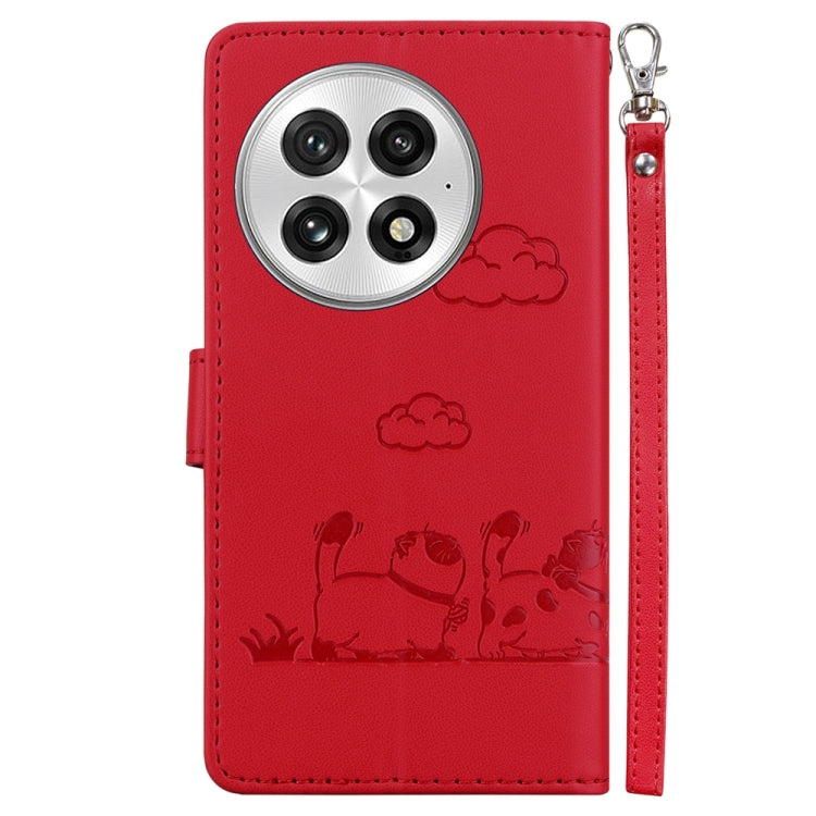 For OnePlus 13 Cute Cats RFID Leather Phone Case