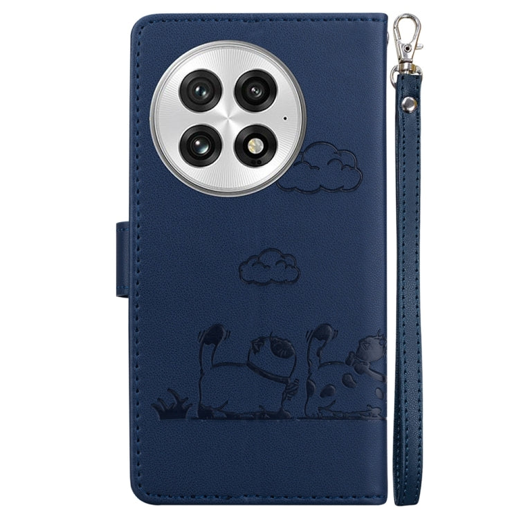 For OnePlus 13 Cute Cats RFID Leather Phone Case