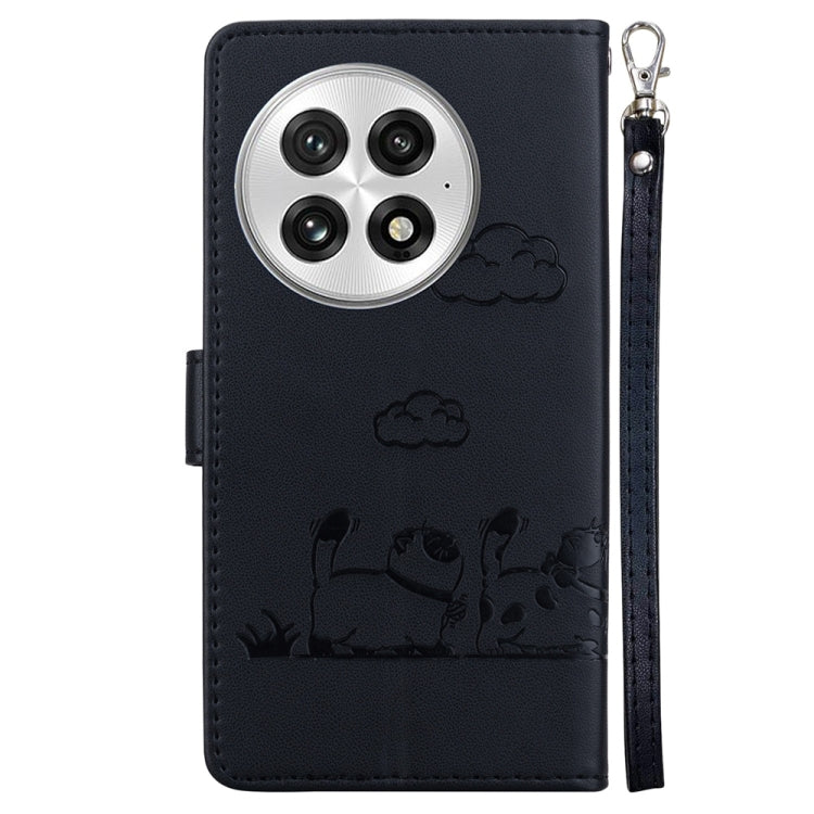 For OnePlus 13 Cute Cats RFID Leather Phone Case