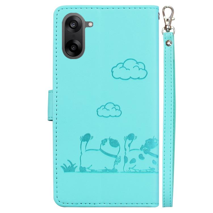 For OnePlus Ace 5 Racing / Nord CE5 Cute Cats RFID Leather Phone Case