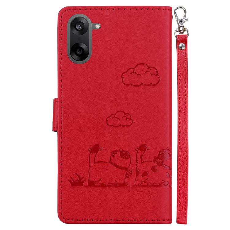 For OnePlus Ace 5 Racing / Nord CE5 Cute Cats RFID Leather Phone Case