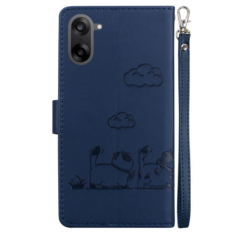 For OnePlus Ace 5 Racing / Nord CE5 Cute Cats RFID Leather Phone Case