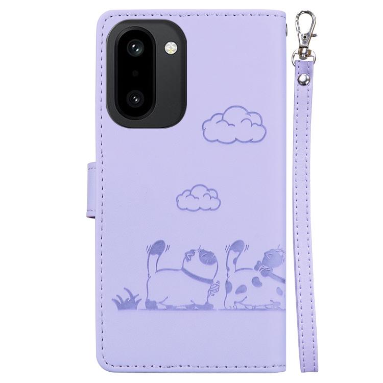 For OnePlus 15R / Ace 6 / Ace 6T Cute Cats RFID Leather Phone Case