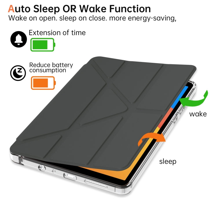 For Xiaomi Redmi Pad SE 8.7 Clear Acrylic Deformation Leather Tablet Case