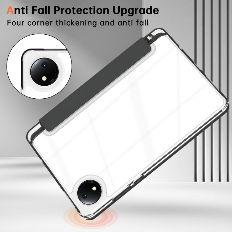 For Xiaomi Redmi Pad SE 8.7 Clear Acrylic Deformation Leather Tablet Case