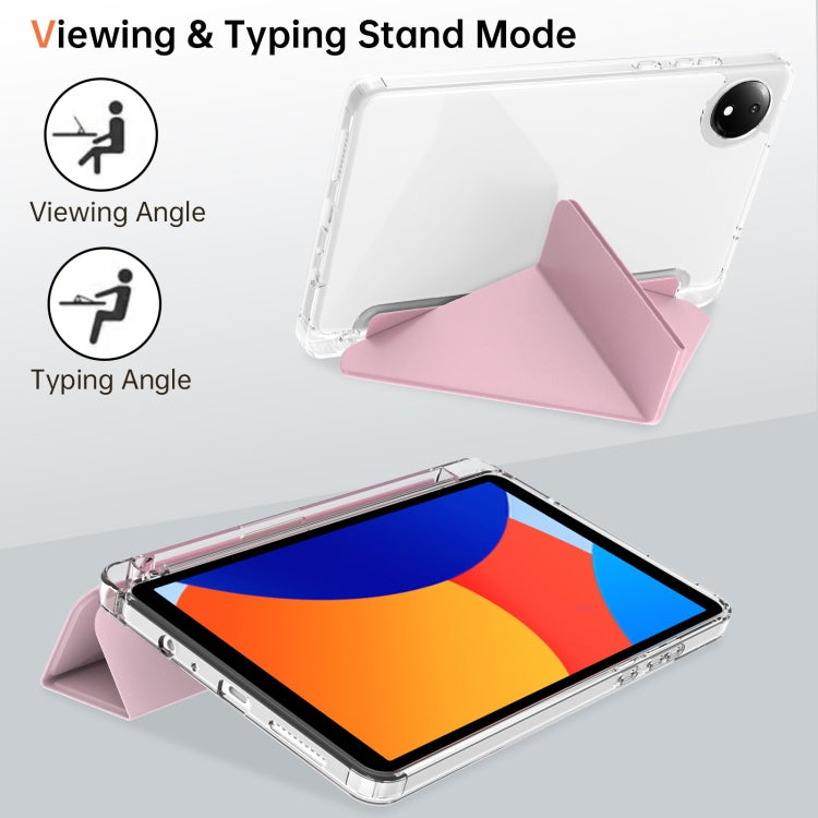 For Xiaomi Redmi Pad SE 8.7 Clear Acrylic Deformation Leather Tablet Case