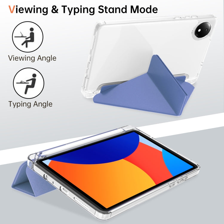 For Xiaomi Redmi Pad SE 8.7 Clear Acrylic Deformation Leather Tablet Case