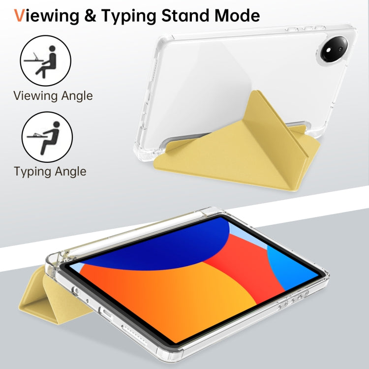 For Xiaomi Redmi Pad SE 8.7 Clear Acrylic Deformation Leather Tablet Case
