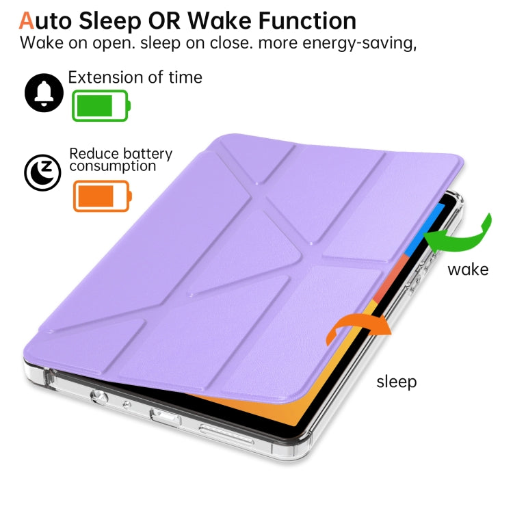 For Xiaomi Redmi Pad SE 8.7 Clear Acrylic Deformation Leather Tablet Case