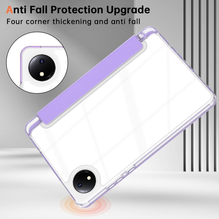 For Xiaomi Redmi Pad SE 8.7 Clear Acrylic Deformation Leather Tablet Case