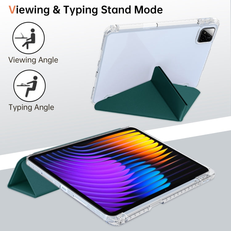For Xiaomi Pad 7 / 7 Pro Clear Acrylic Deformation Leather Tablet Case