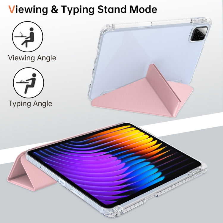 For Xiaomi Pad 7 / 7 Pro Clear Acrylic Deformation Leather Tablet Case