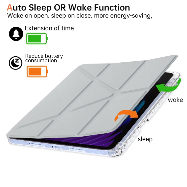 For Xiaomi Pad 7 / 7 Pro Clear Acrylic Deformation Leather Tablet Case