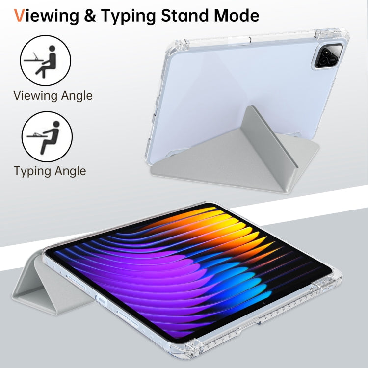 For Xiaomi Pad 7 / 7 Pro Clear Acrylic Deformation Leather Tablet Case
