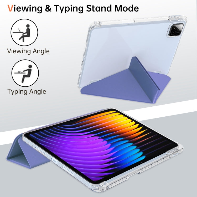 For Xiaomi Pad 7 / 7 Pro Clear Acrylic Deformation Leather Tablet Case