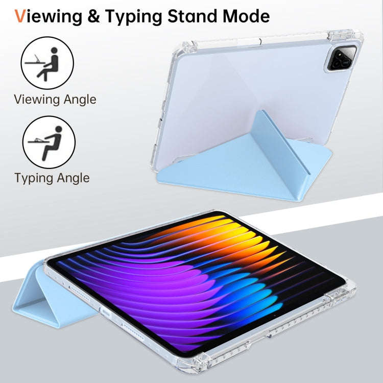 For Xiaomi Pad 7 / 7 Pro Clear Acrylic Deformation Leather Tablet Case