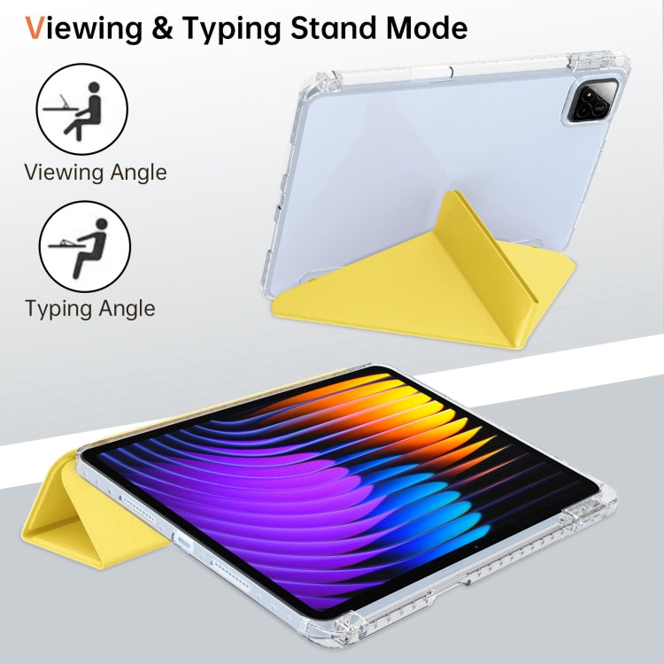 For Xiaomi Pad 7 / 7 Pro Clear Acrylic Deformation Leather Tablet Case
