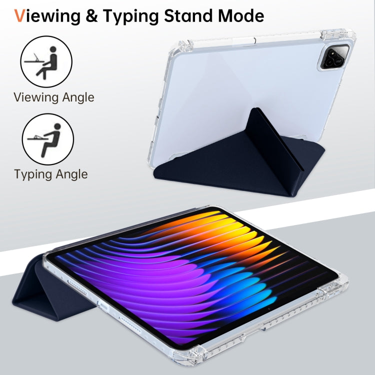 For Xiaomi Pad 7 / 7 Pro Clear Acrylic Deformation Leather Tablet Case
