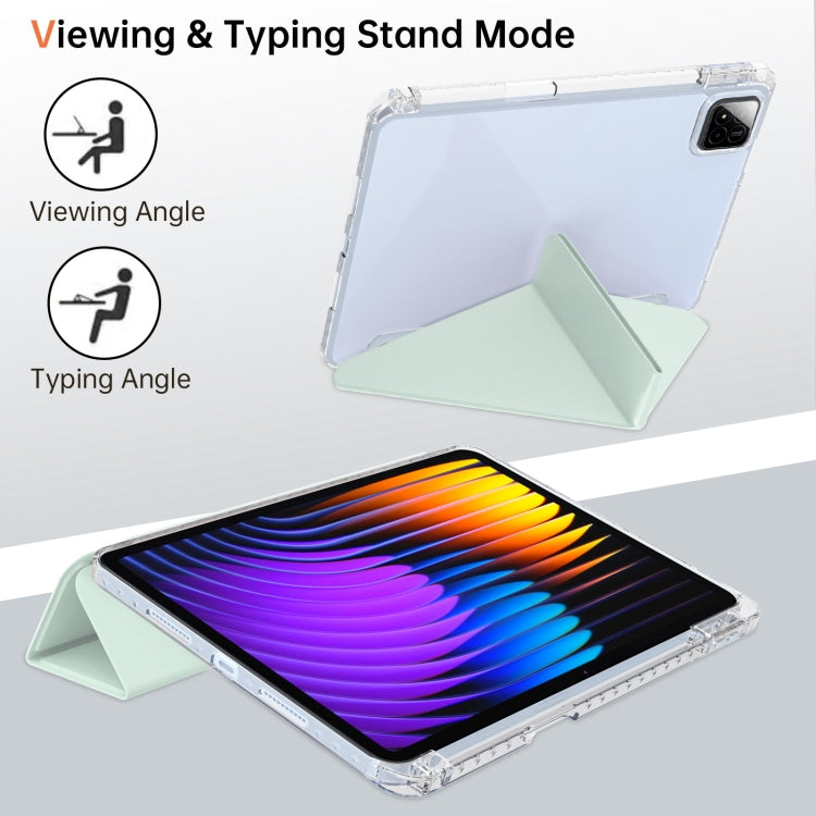 For Xiaomi Pad 7 / 7 Pro Clear Acrylic Deformation Leather Tablet Case
