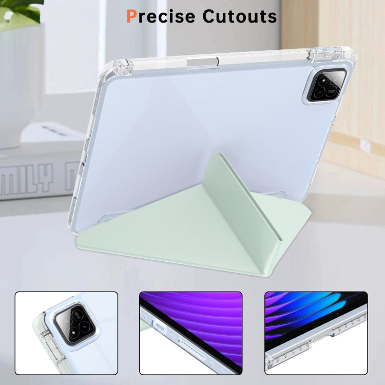 For Xiaomi Pad 7 / 7 Pro Clear Acrylic Deformation Leather Tablet Case