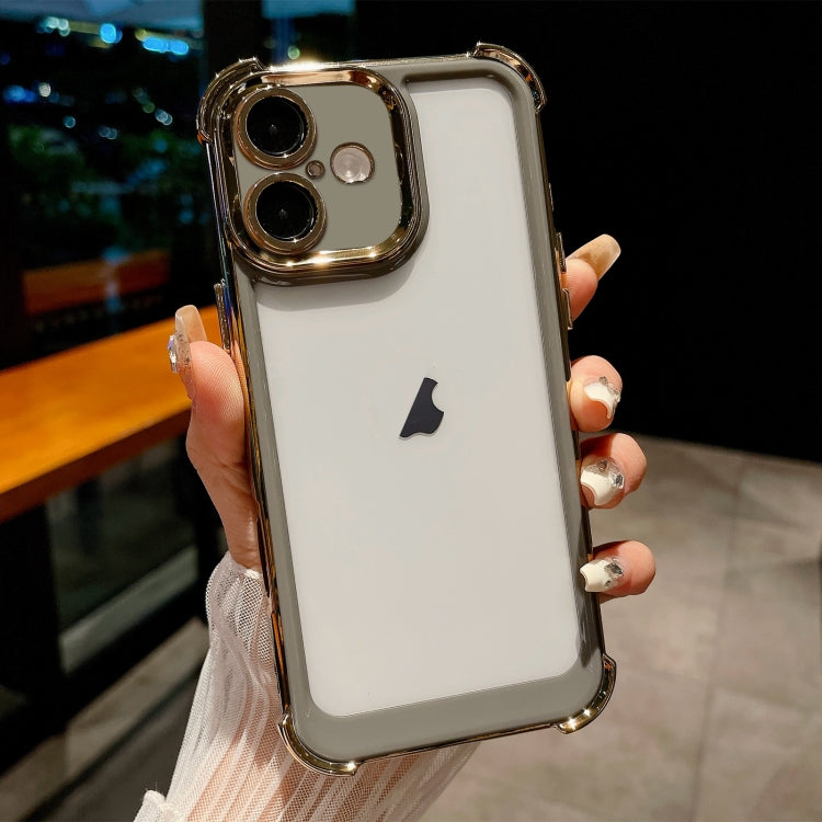 For iPhone 16 Dual-color Plating Space PC Hybrid TPU Phone Case