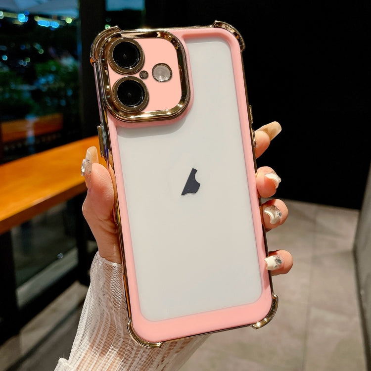 For iPhone 16 Dual-color Plating Space PC Hybrid TPU Phone Case