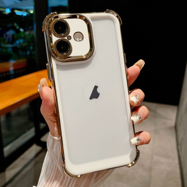 For iPhone 16 Dual-color Plating Space PC Hybrid TPU Phone Case