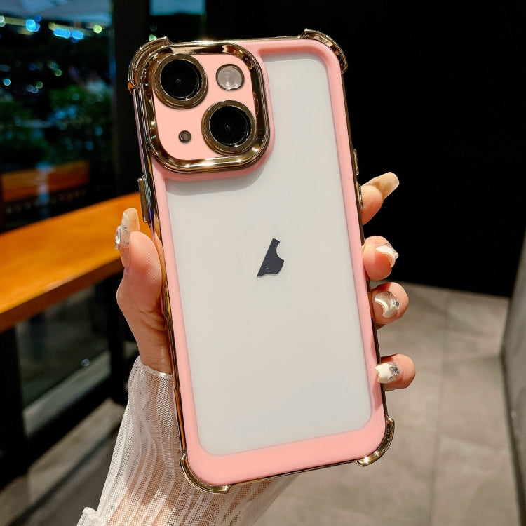 For iPhone 15 Plus Dual-color Plating Space PC Hybrid TPU Phone Case