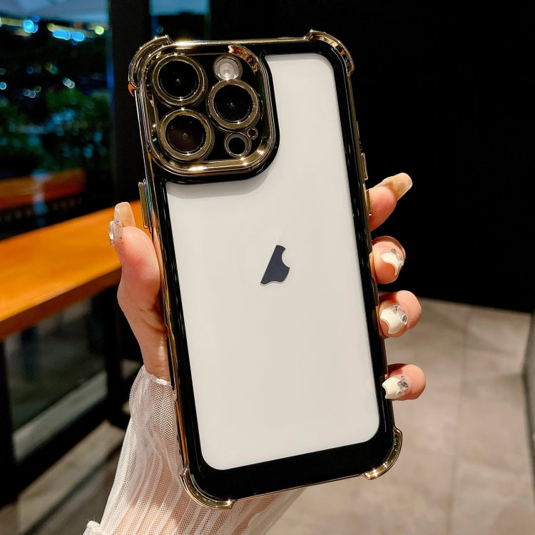 For iPhone 12 Pro Dual-color Plating Space PC Hybrid TPU Phone Case