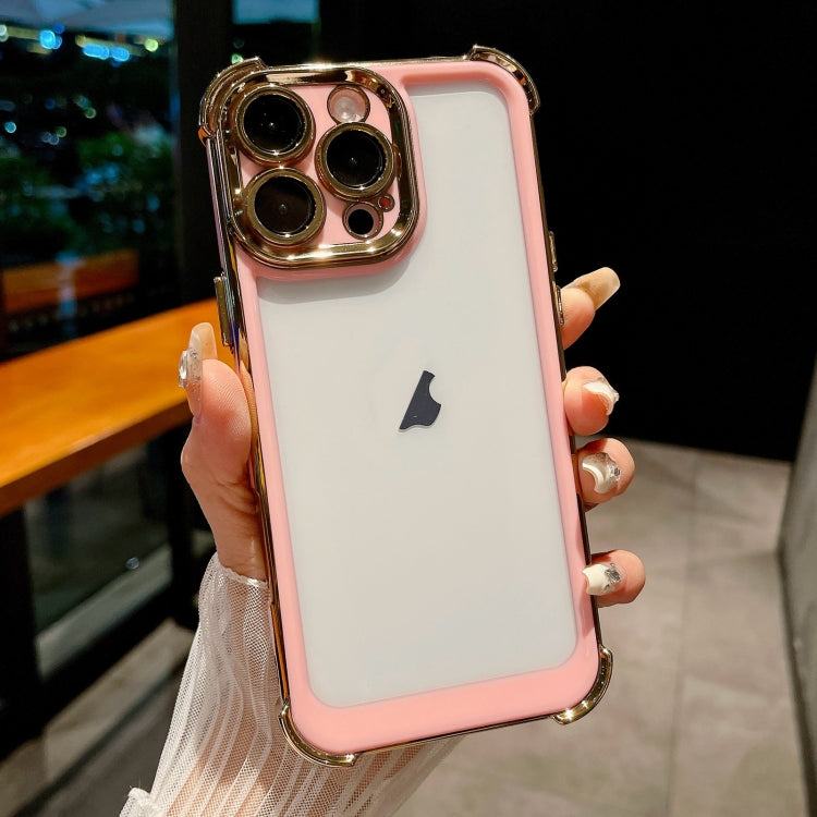 For iPhone 12 Pro Max Dual-color Plating Space PC Hybrid TPU Phone Case