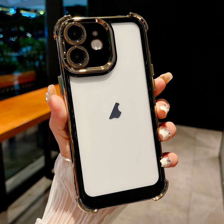For iPhone 11 Dual-color Plating Space PC Hybrid TPU Phone Case