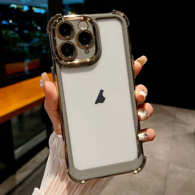 For iPhone 11 Pro Dual-color Plating Space PC Hybrid TPU Phone Case